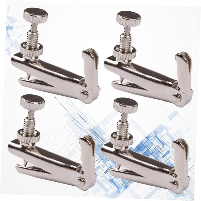 4Pcs Violin String Fine Adjuster Tuners Easy Installation Precision Tuning for Violins Durable Silver Construction for Musicians - Image 3