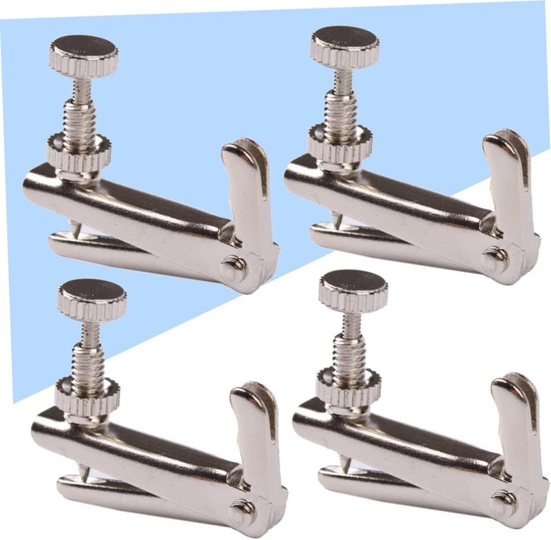 4Pcs Violin String Fine Adjuster Tuners Easy Installation Precision Tuning for Violins Durable Silver Construction for Musicians - Image 4