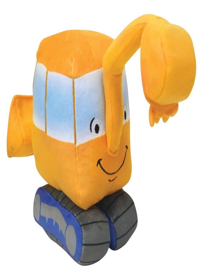 MerryMakers Little Excavator Plush Toy, 7-Inch - Image 1