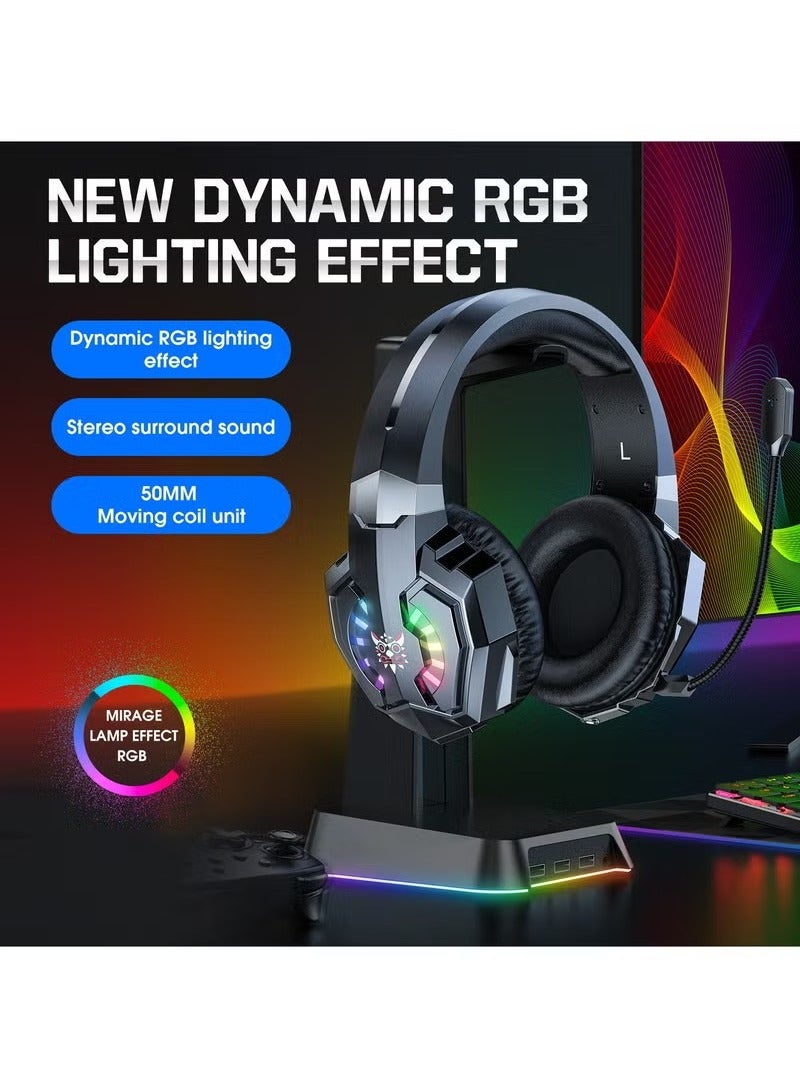 onikuma B15 2.4G Wiredless Bluetooth Three-Mode Gaming Headset Wireless Gaming Headset - Image 5
