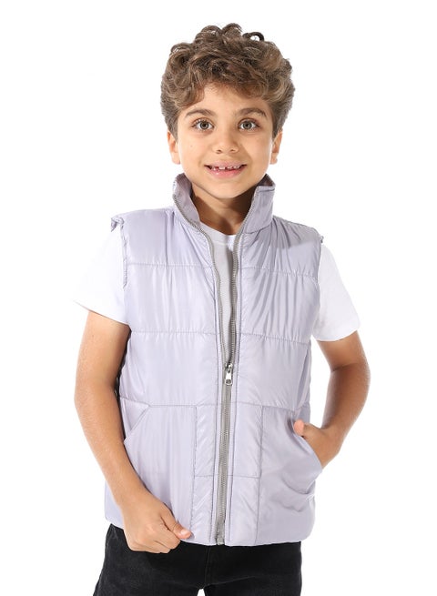 Turtle Neck Bomber Vest For Boys