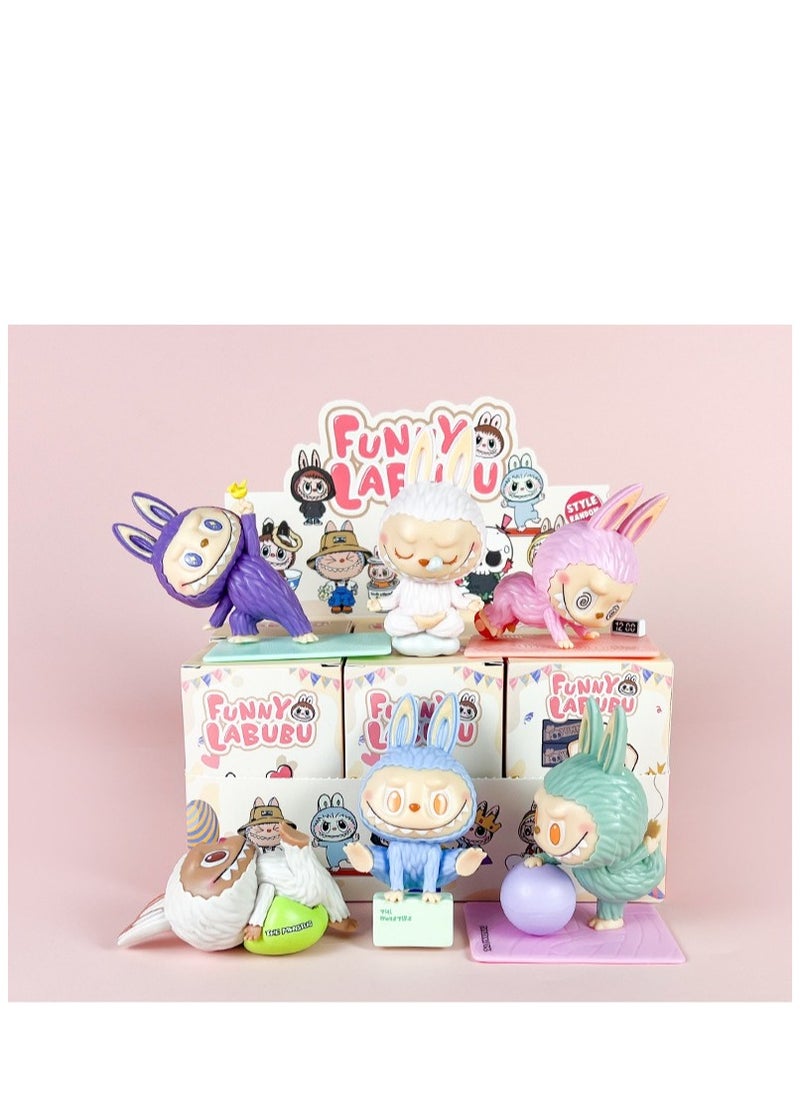 POP MART 6 pcs  POP MART THE MONSTERS labubu Figure Toys For Fans  Series Figures Model Birthday Cake Toppers  - Image 3
