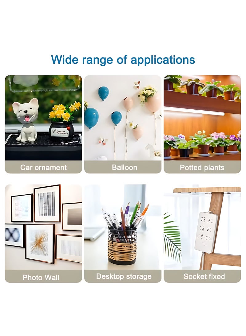 صن سباير 500 قطعة من النقاط اللاصقة ، ملصقات شفافة على الوجهين ، ملصقات قابلة للإزالة واضحة ، ملصق لاصق أكريليك دائري بدون آثار لإزالة الشعر بالشمع المصنوع يدويا من الفن (0.39 بوصة / 10 مم) - Image 5