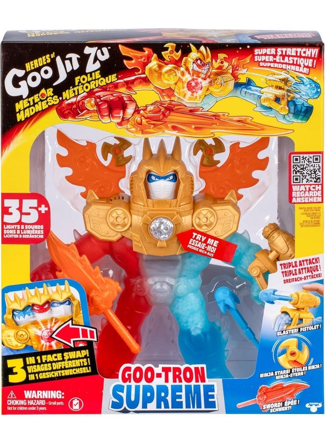 GOO JIT ZU Heroes of Goo Jit Zu Meteor Madness Series 13 Goo-Tron Supreme Lights and Sound Action Figure (21.7 cm) - Image 1