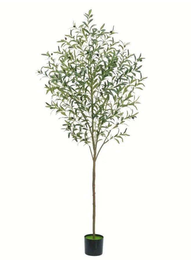 HXDream 170CM Artificial Olive Tree with Fruits, Realistic Trunk & Leaves, nterchangeable Planter,Black Planter & Fake Moss, Low-Maintenance Plastic Decor for Year-Round Home, Office, or Celebration Events, Perfect for Floor Placement  - Image 1