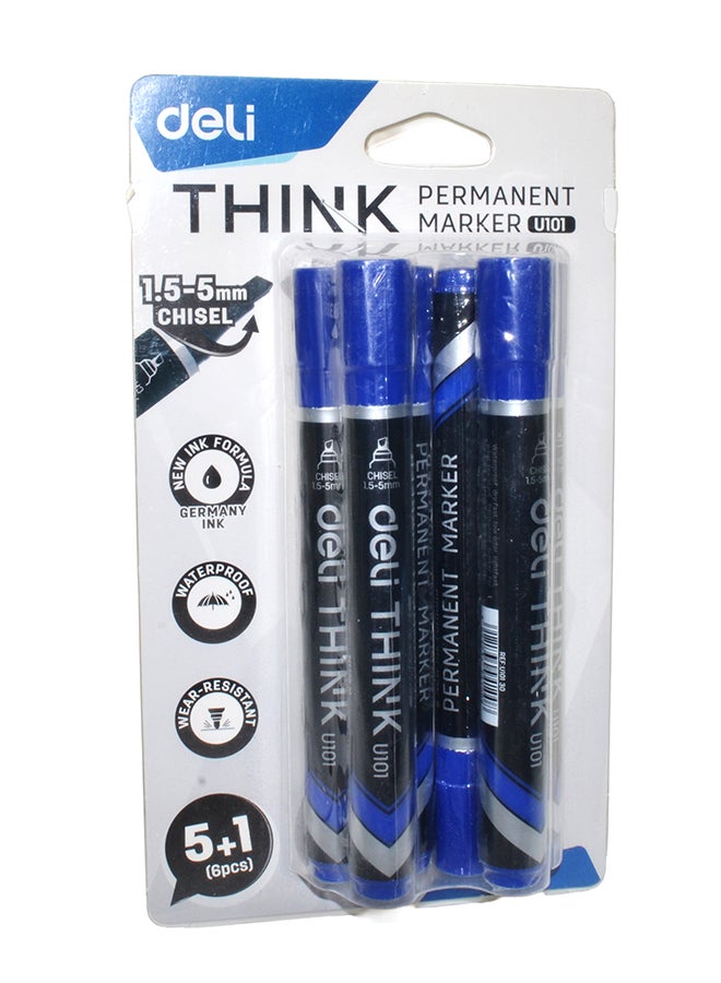 DELI THINK PERMANENT MARKER CHISEL ASS EU10120-6P - Image 1