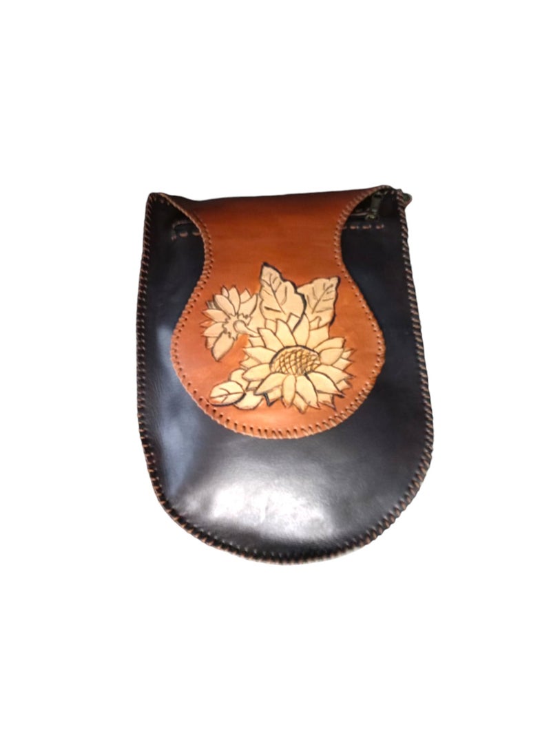 Sheer Fashionable Leather Crossbody Bag - Image 1