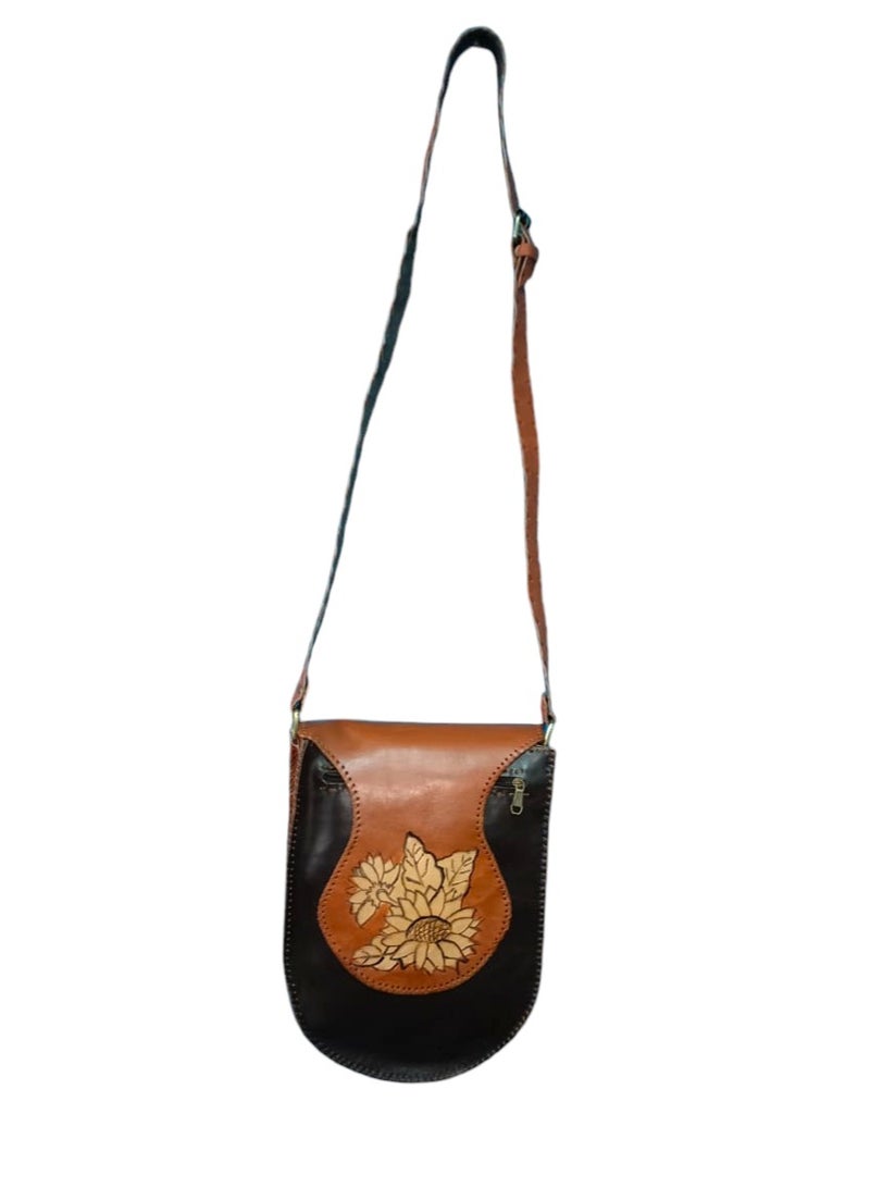 Sheer Fashionable Leather Crossbody Bag - Image 3
