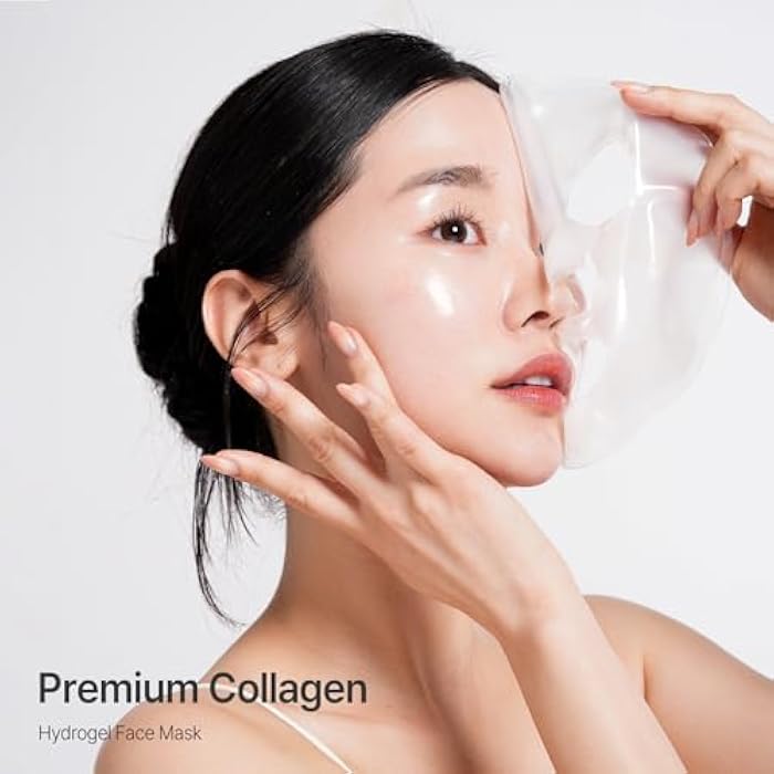 Oh My Pure Collagen Hydrogel AntiWrinkle Deep Face Mask 4+1 EA Ultimate Hydration, Improves Skin Texture, Affordable Luxury, Glowing Skin, Reduces Fine Lines & Wrinkles, Made in Korea OHMYPURE (5, Deep Collagen) - Image 2