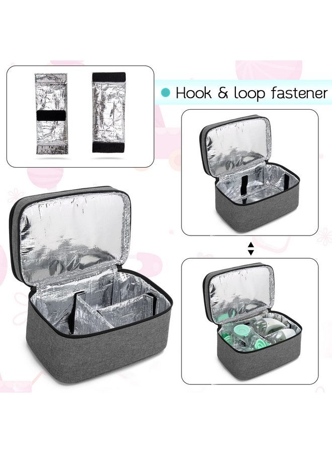 BAFASO Breast Pump Bag Compatible with Elvie and Momcozy Breast Pump, Carrying Case for Wearable Breast Pump and Extra Parts, Gray - Image 3