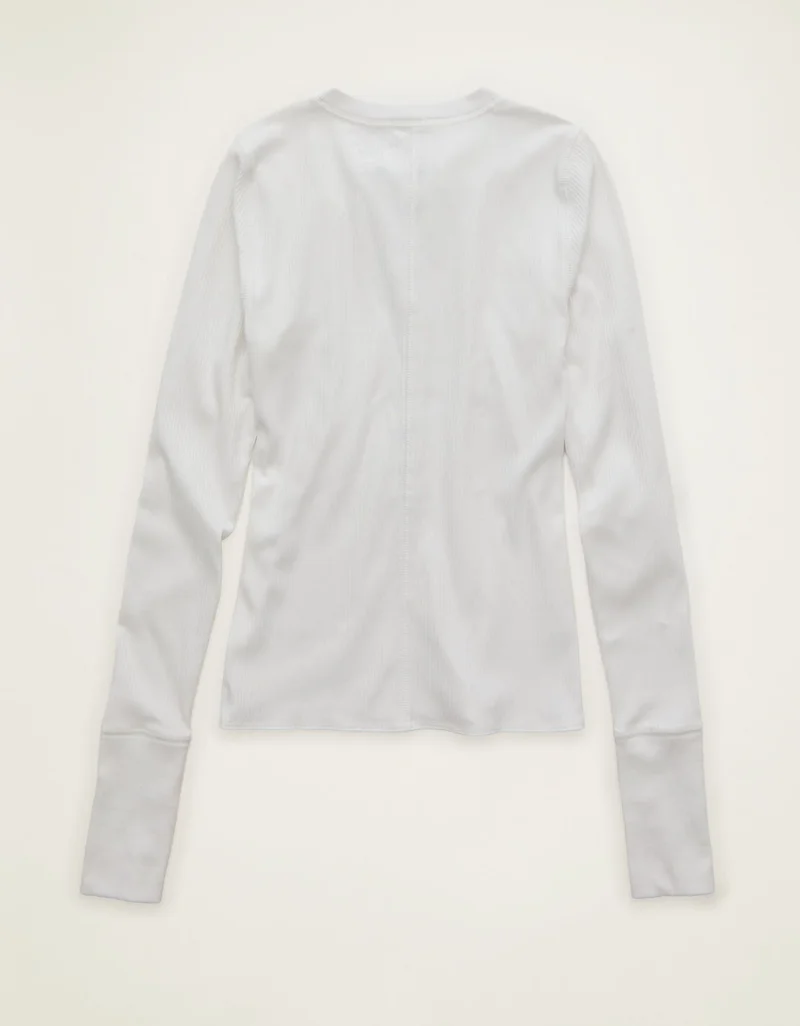 American Eagle  AE Long Sleeve Henley T-Shirt  | Best Price UAE