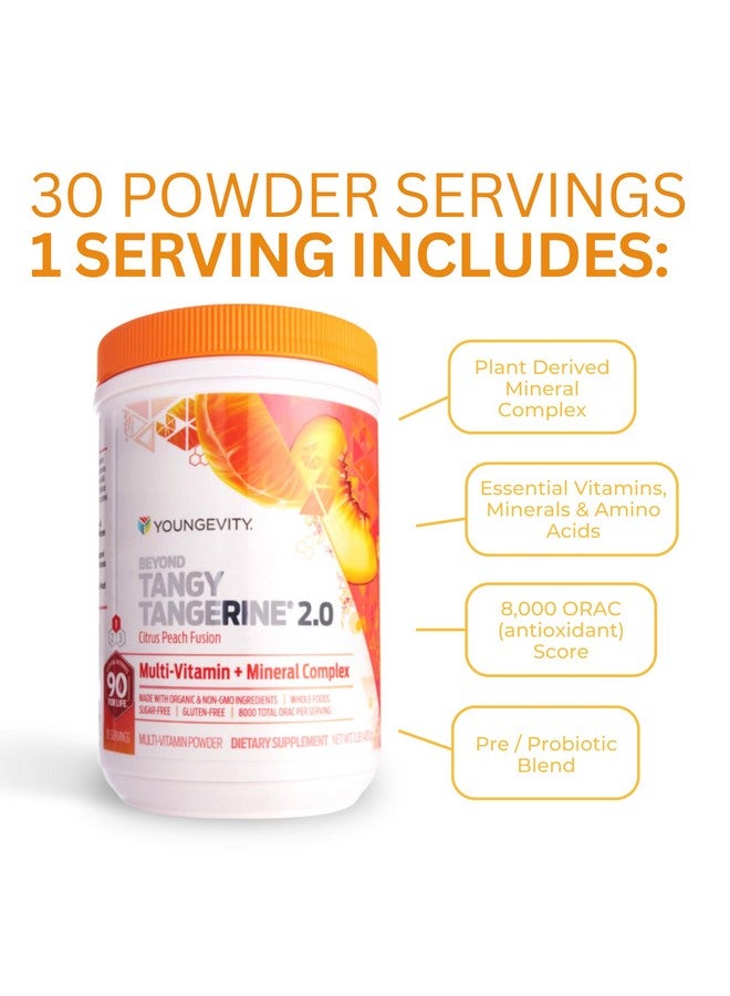 Youngevity Beyond Tangy Tangerine 2.0 Citrus Peach Fusion Multi-Vitamin & Mineral Complex - Made with Natural & Whole Foods | 8,000 ORAC - Image 4