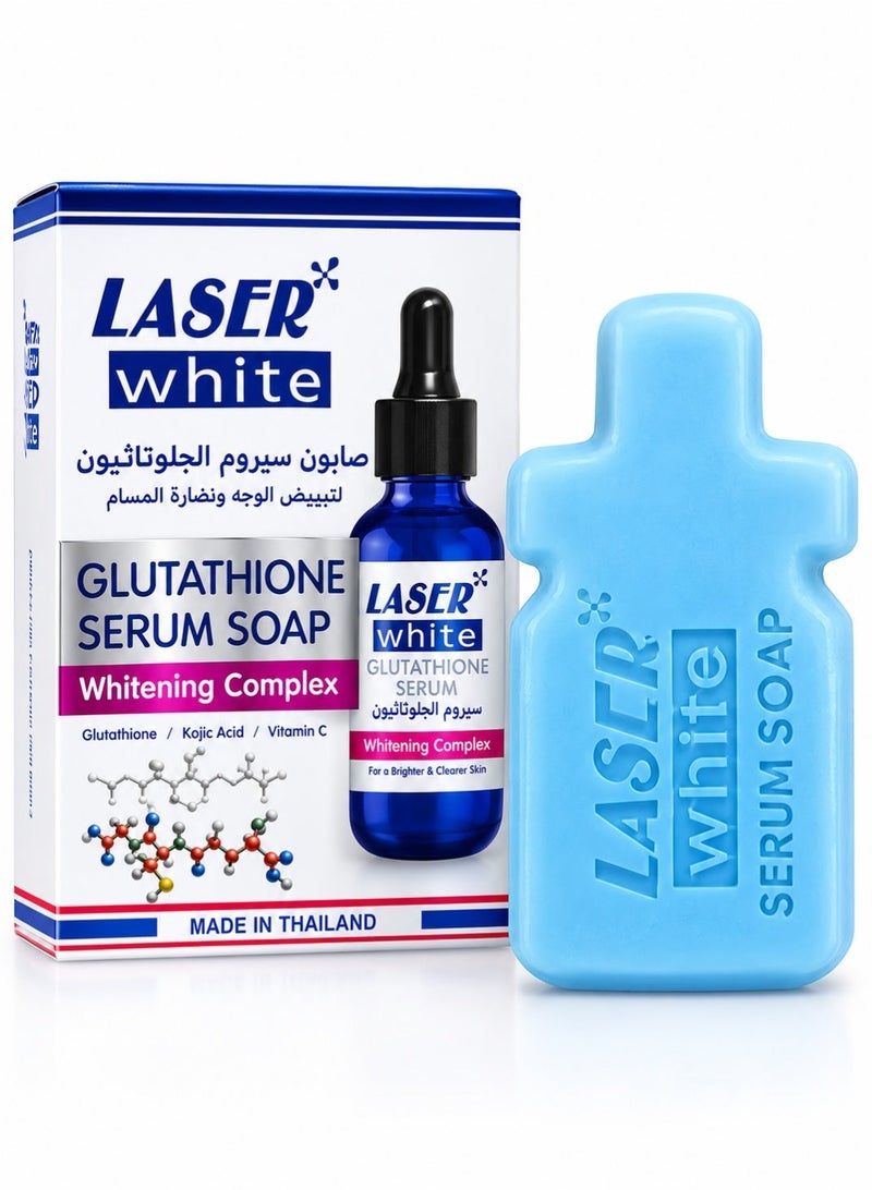 ليزر وايت صابون سيروم حامض الجلوتاثيون لتبييض الوجه وشد المسام - Image 1