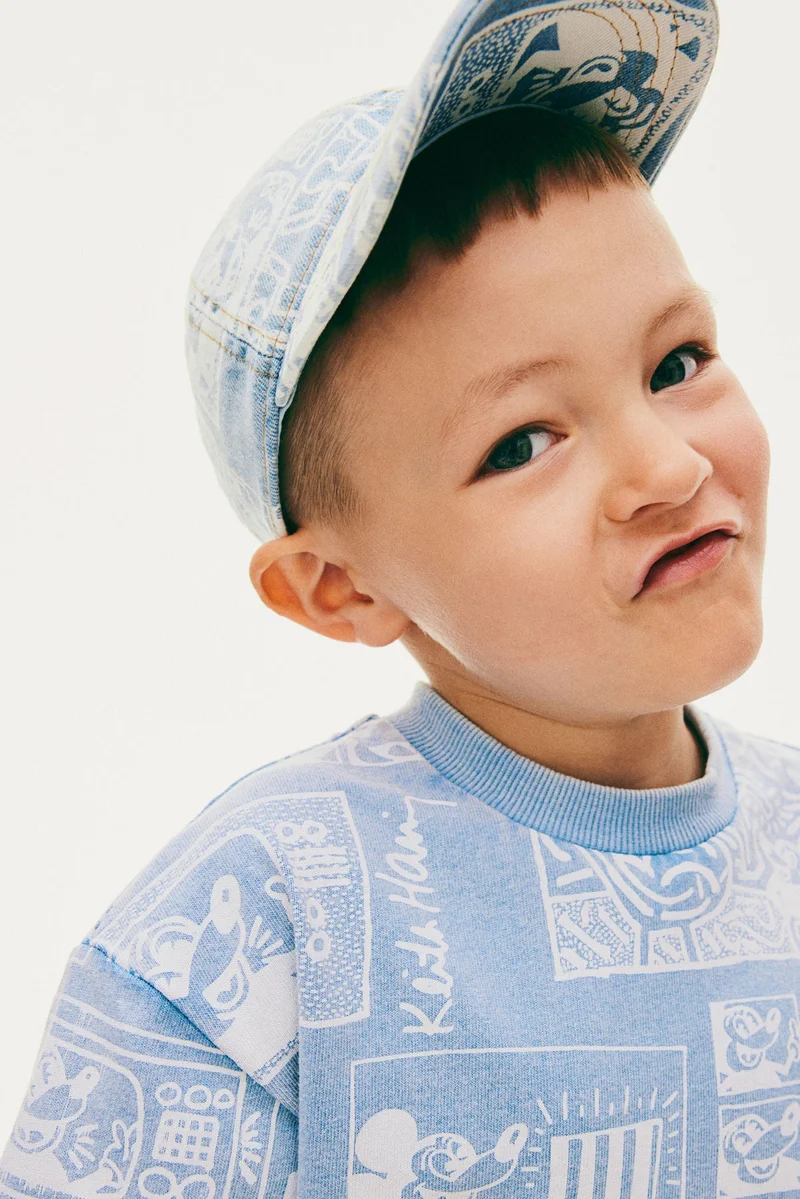 H&M Printed Denim Cap