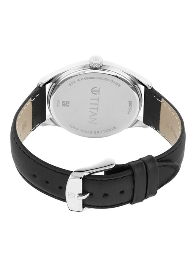 TITAN Men Analog Round Shape Leather Wrist Watch - 1802SL11 - 48 Mm  - Image 5