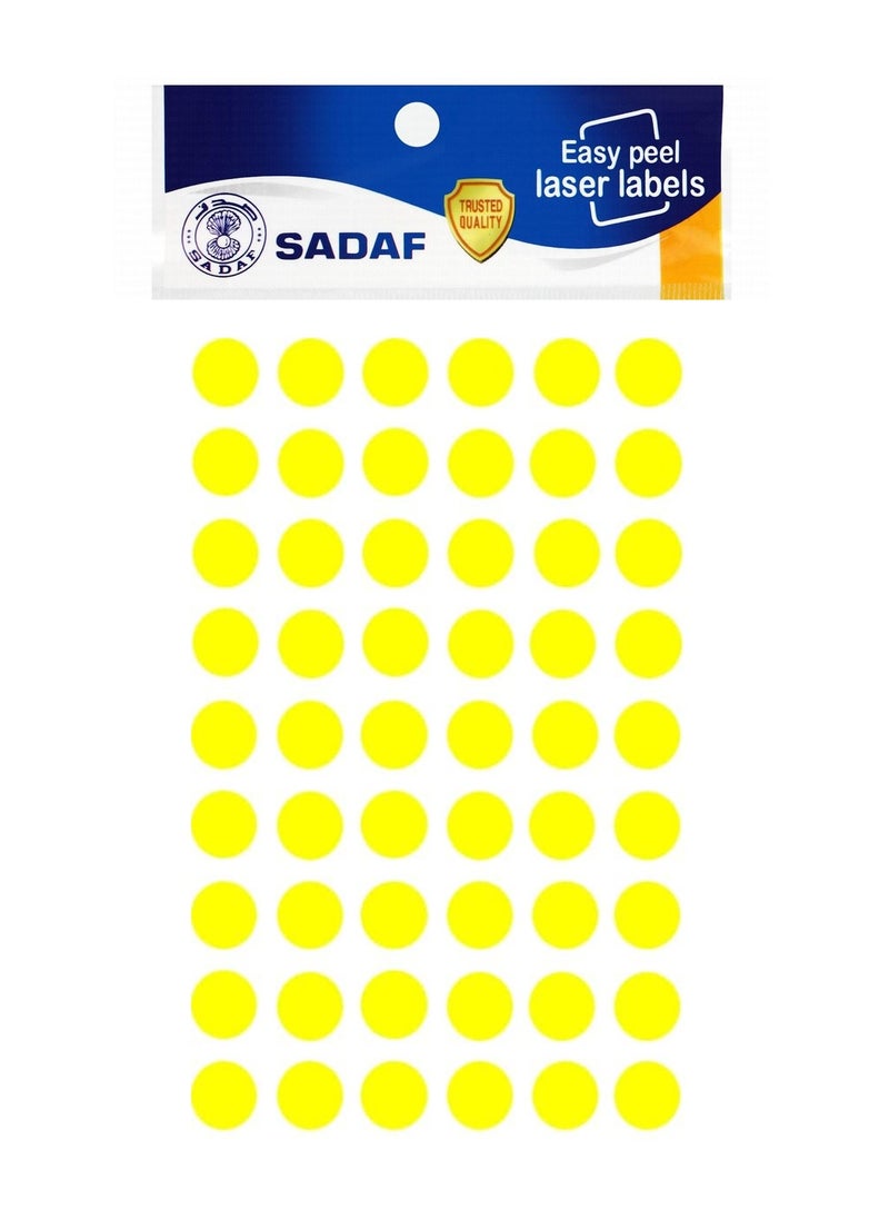 Sadaf - 540-Piece Round Labels 18mm Diameter Yellow - Image 1