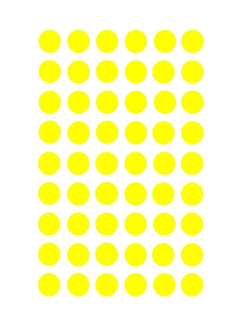 Sadaf - 540-Piece Round Labels 18mm Diameter Yellow - Image 1