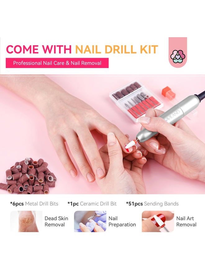 SAVILAND Acrylic Nail Kit with Drill: Professional Acrylic Nail Set for Beginners with Everything U V Light 3 Colors Gel Polish Decorations Nails Tools for Home Salon Use Christmas Gift Set - Image 5
