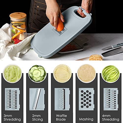 HI NINGER Collapsible Cutting Board with Colander, 9-In-1 Multi Chopping Board Kitchen Vegetable Washing Basket for Camping Gifts Camping Accessories for RV Campers - Image 5
