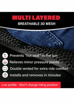 KASTWAVE Motorcycle Seat Cushion Air Cooling 3D Mesh Motorcycle Seat Pad Breathable Motorcycle Seat Cover Cools In Sun  - Image 4
