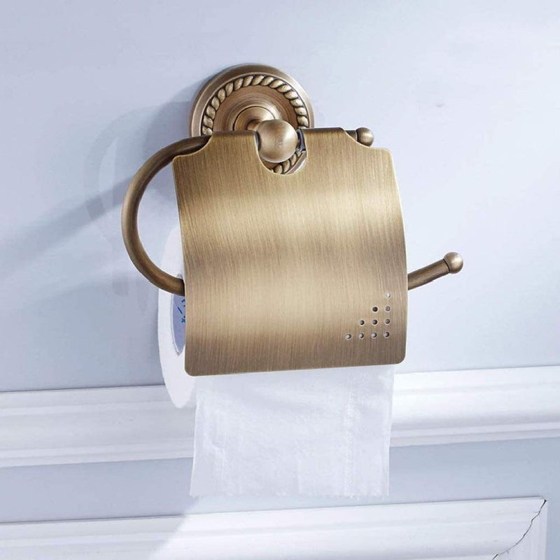 Factory European American Antique Toilet Paper Holder Toilet Tissue Holder Paper Roller With Cover Towel Holder Distribution - Image 4
