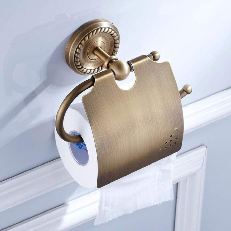 Factory European American Antique Toilet Paper Holder Toilet Tissue Holder Paper Roller With Cover Towel Holder Distribution - Image 3
