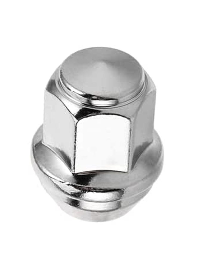 Nuts Cap Lug Nuts Tire Rim Valve Cap Bolt Cover Durable Silver Metal For Vehicle Wheel - Image 1