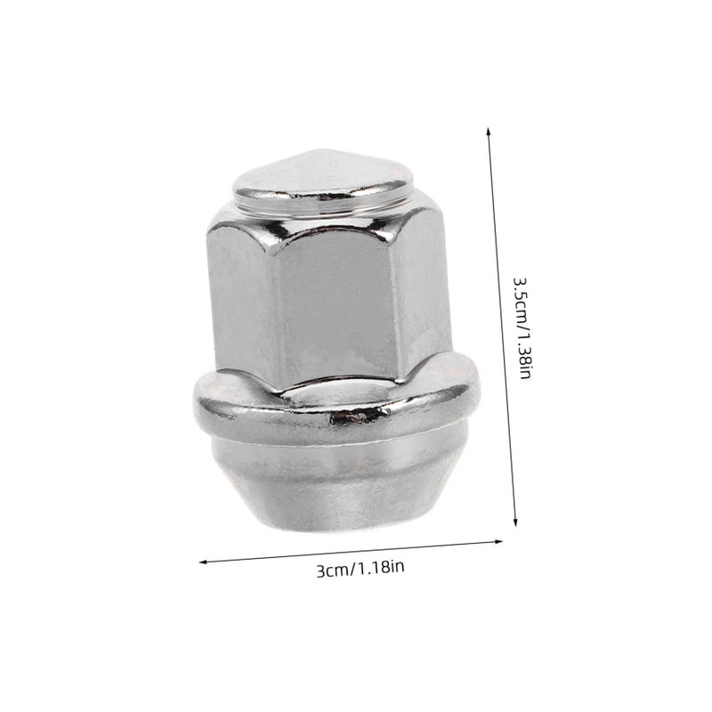 Nuts Cap Lug Nuts Tire Rim Valve Cap Bolt Cover Durable Silver Metal For Vehicle Wheel - Image 3