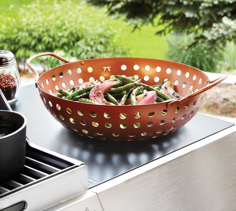 Outset QN70 Round Grill Wok, Copper Non-Stick - Image 3