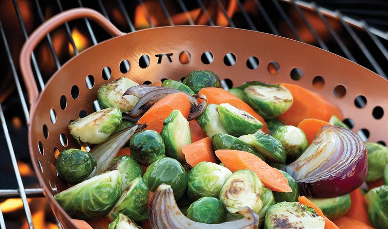 Outset QN70 Round Grill Wok, Copper Non-Stick - Image 2