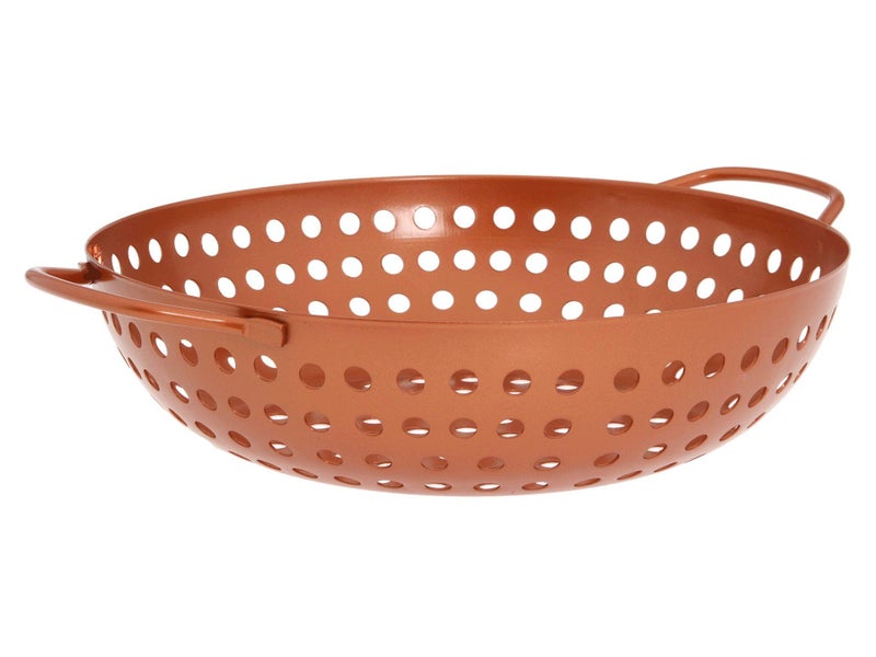 Outset QN70 Round Grill Wok, Copper Non-Stick - Image 5
