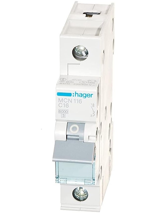 Generic Hager Miniature Circuit Breaker  Mcb 1PoleMade In France (16A)  - Image 1