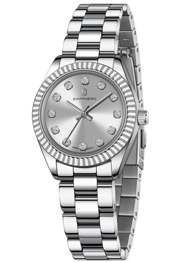 SAPPHERO Watches for Women Luxury Stainless Steel Ladies Watches Women's Bracelet Watch Small Analog 5ATM Waterproof Wrist Watch Elegant Gifts for Women - Image 1