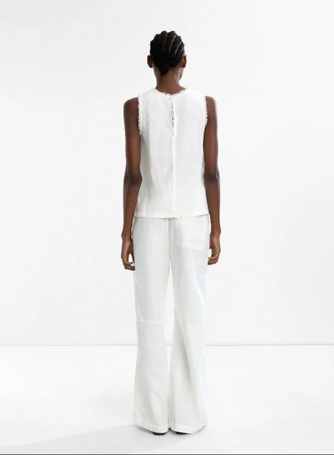 PARFOIS Trousers In A Linen And Lyocell Blend