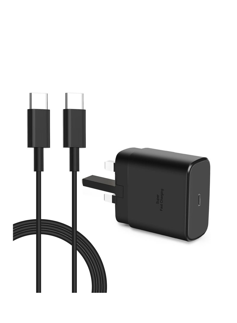 شاحن USB C فائق السرعة 45 وات، قابس USB C لهاتف Samsung Galaxy S24/S24 Ultra/S23+/S23 Ultra/S23+/S22/S21 Ultra/S21+/S21/S20/Note20/Note10/S10، Galaxy Tab S8+/S9 Ultra، سريع للغاية كابل - Image 3
