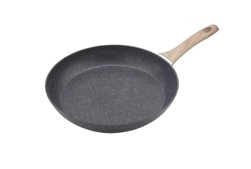 VDNSI Non Stick Frying Pan, Granite Omlette Egg Pan, Induction&Gas Fry Pan, Fish Pan, PFOA Free (Black, 24CM) - Image 1
