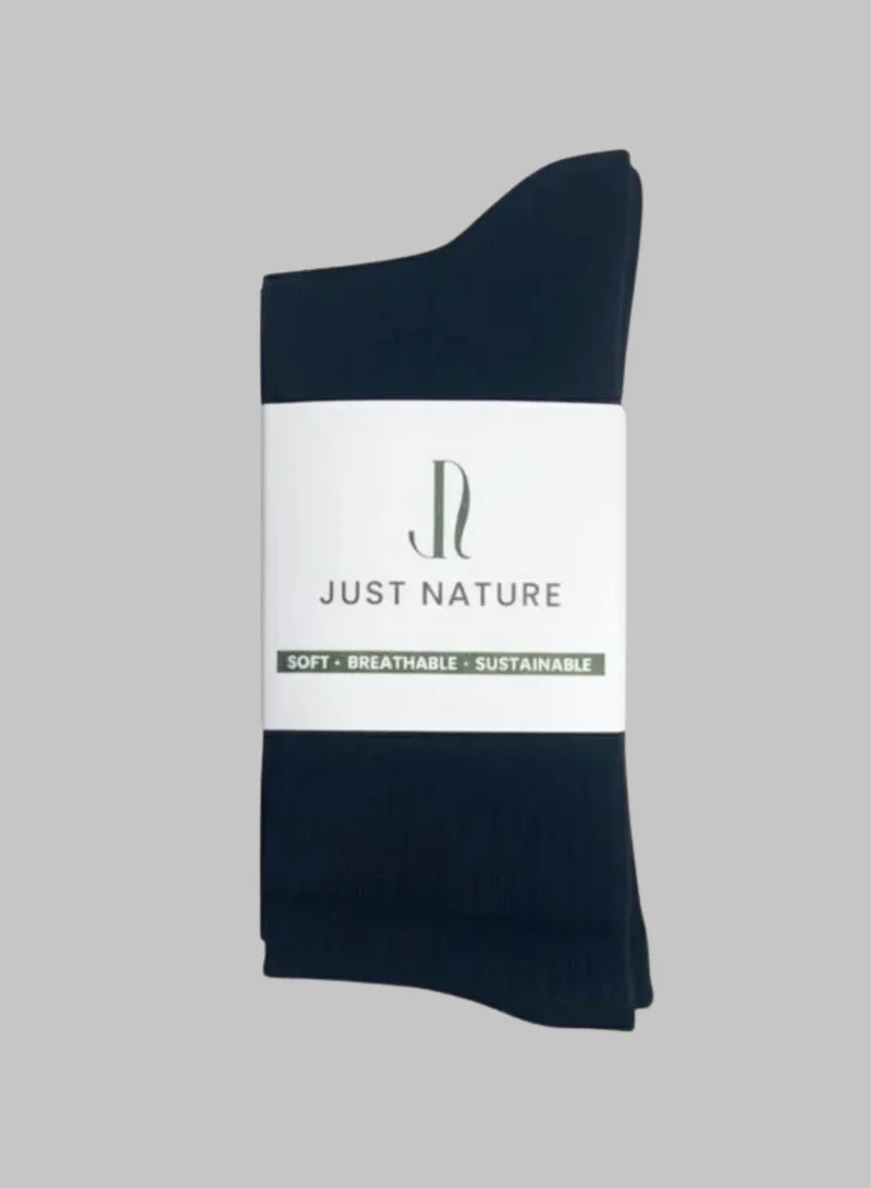 Just Nature Black 3-Pack Premium Crew Socks  | Best Price UAE