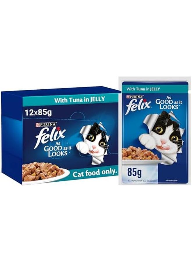 Felix As Good As It Looks Adult Cat With Tuna In Jelly 85G Pack Of 24 - Image 2