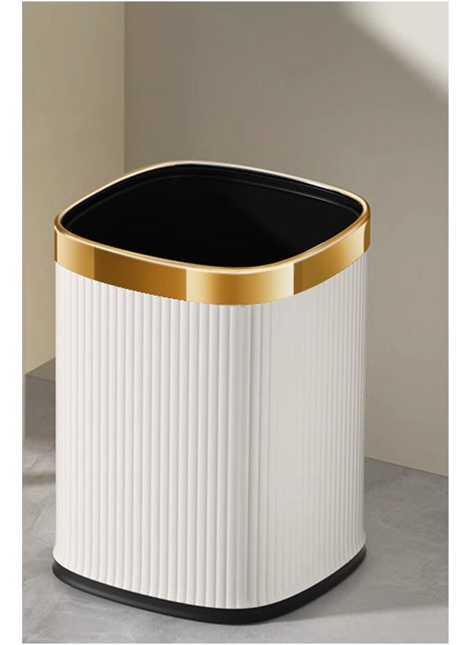 CityRiya-Long Trash Can 12L Bathroom Garbage Can Waste Bin Kitchen Trash Can Garbage Trashcan Container Bin Large Wastebasket Recycling Bin with Removable Inner Bucket for Home Kitchen Toilet Bedroom Office  - Image 1