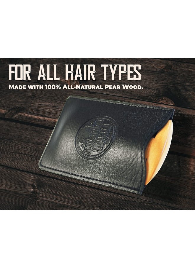 Viking Revolution Wooden Beard Comb & Case, Dual Action Fine & Coarse Teeth, Perfect for use with Balms and Oils, Top Pocket Comb for Beards & Mustaches by Viking Revolution  - Image 2