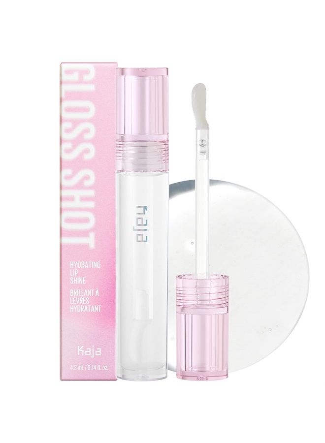 KAJA Lip Gloss - Gloss Shot | Gift, with Jojoba Oil, Sheer, Hydrating, Juicy, Plumper Looking Lips, 01 Crystal Clear, 0.14 Fl Oz - Image 1