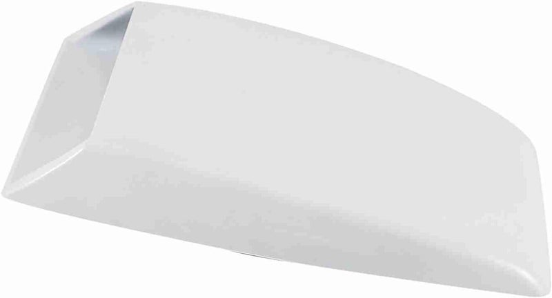 Pongnas Universal Car Decorative Air Flow Intake Scoop, ABS Plastic with Aluminum Grille Mesh, Easy Installation Sticker for Most Cars and Vehicles (White) - Image 1