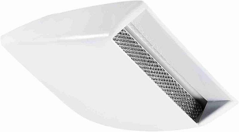 Pongnas Universal Car Decorative Air Flow Intake Scoop, ABS Plastic with Aluminum Grille Mesh, Easy Installation Sticker for Most Cars and Vehicles (White) - Image 4