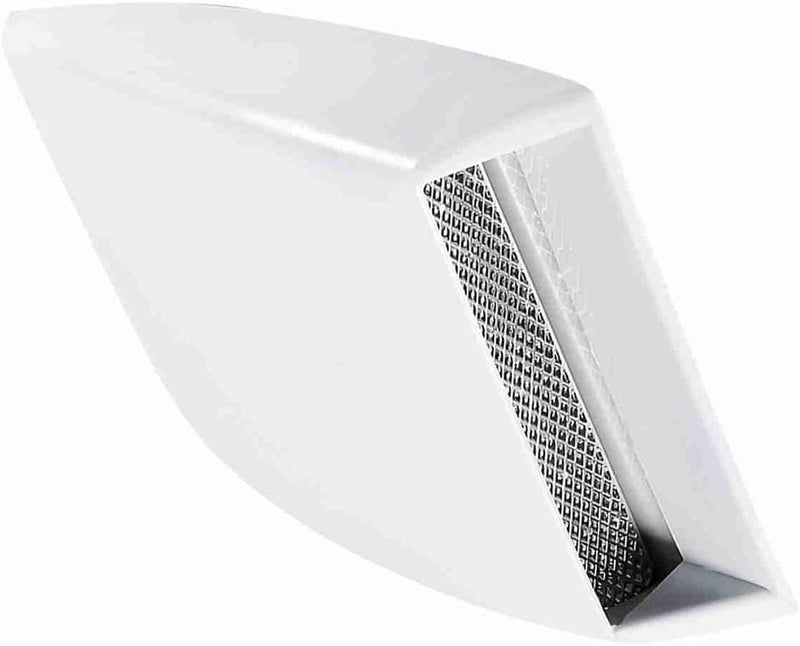 Pongnas Universal Car Decorative Air Flow Intake Scoop, ABS Plastic with Aluminum Grille Mesh, Easy Installation Sticker for Most Cars and Vehicles (White) - Image 3