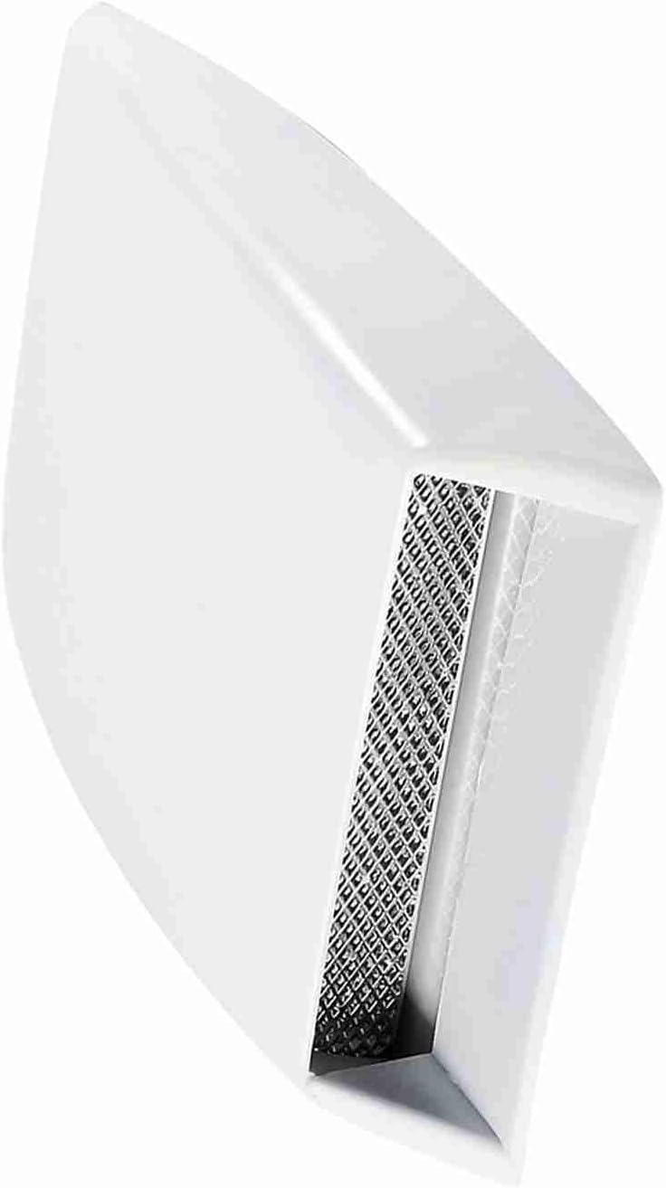 Pongnas Universal Car Decorative Air Flow Intake Scoop, ABS Plastic with Aluminum Grille Mesh, Easy Installation Sticker for Most Cars and Vehicles (White) - Image 2