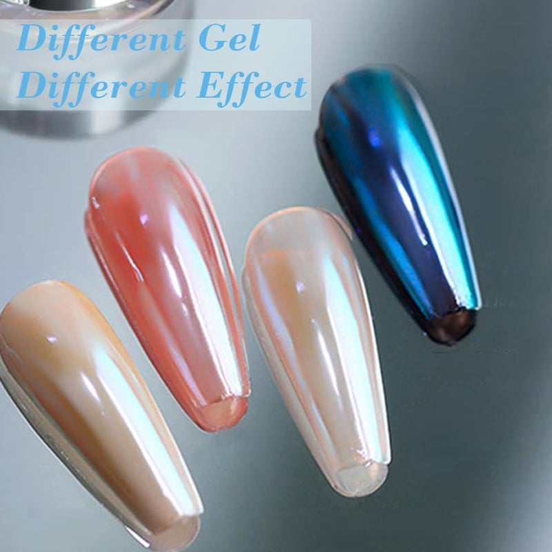 Pretty Diva Moonlight Chrome Nail Powder, Unicorn Mermaid Chrome Powder for Nails, Aurora Nail Powder Iridescent Nail Chrome Powder, Nail Art Glitter Decoration for Home DIY Salon Manicure Pigment - Image 3