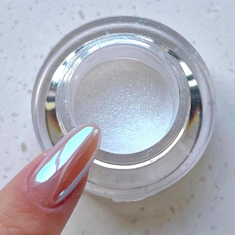 Pretty Diva Moonlight Chrome Nail Powder, Unicorn Mermaid Chrome Powder for Nails, Aurora Nail Powder Iridescent Nail Chrome Powder, Nail Art Glitter Decoration for Home DIY Salon Manicure Pigment - Image 1