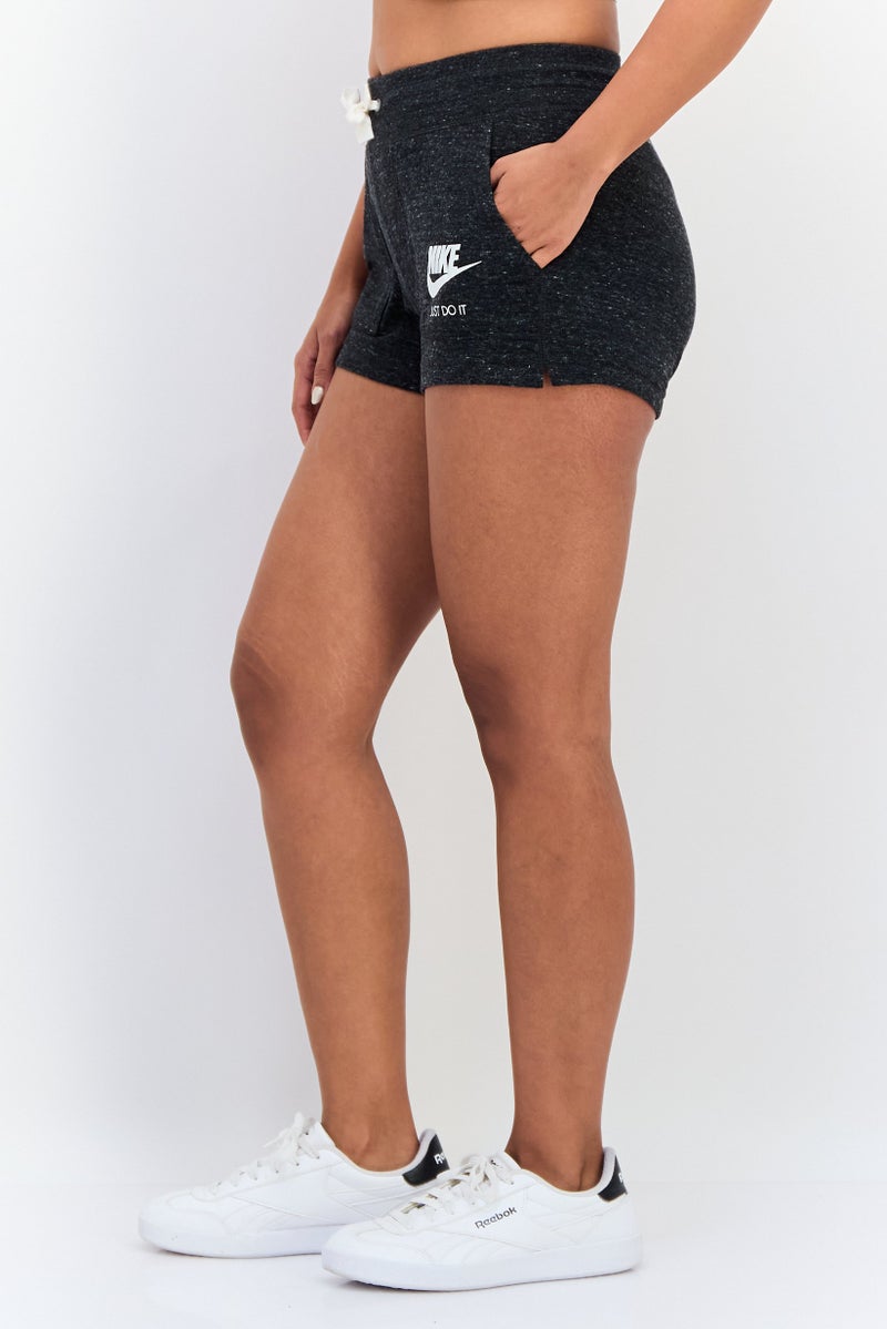 Nike Women Sportswear Fit Brand Logo Training Shorts, Dark Grey - Image 3
