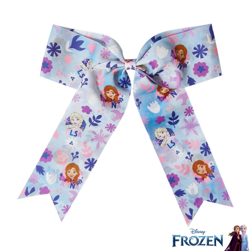 LUV HER Disney Frozen Hair Bows For Girls - One Large Printed Hair Bow Featuring your Favorite Frozen Characters - Alligator Clip - Large Bows for Daily Styling or Special Occasions, Ages 3+ - Image 5