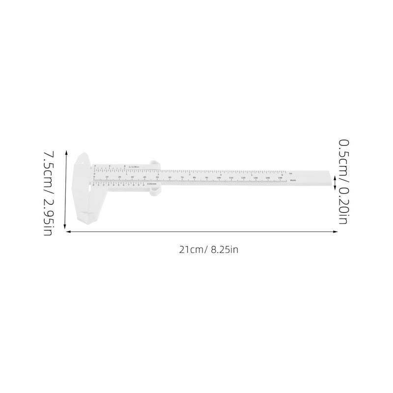 5Pcs Plastic Vernier Calipers with Scale for Accurate Measurement Engineering Lab and Student Use - Image 3